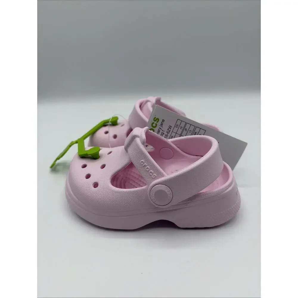 Crocs Classic Mary Jane Clog Light Pink Girl Kids Size C 5 EUR 21 NWT 210616-6ZW